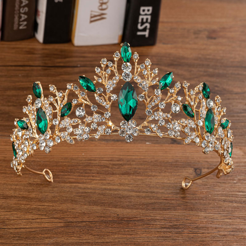 Queen Accessories - Tiara Colorful Rhinestone Queen Crown Bridal