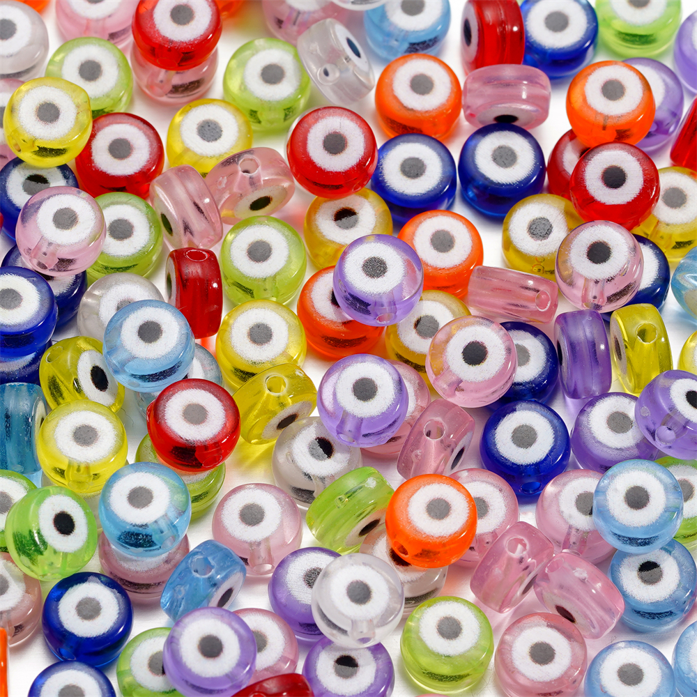 Evil Eye Bracelet - 30pcs/Lot 4x7mm Oval Beads Evil Eye