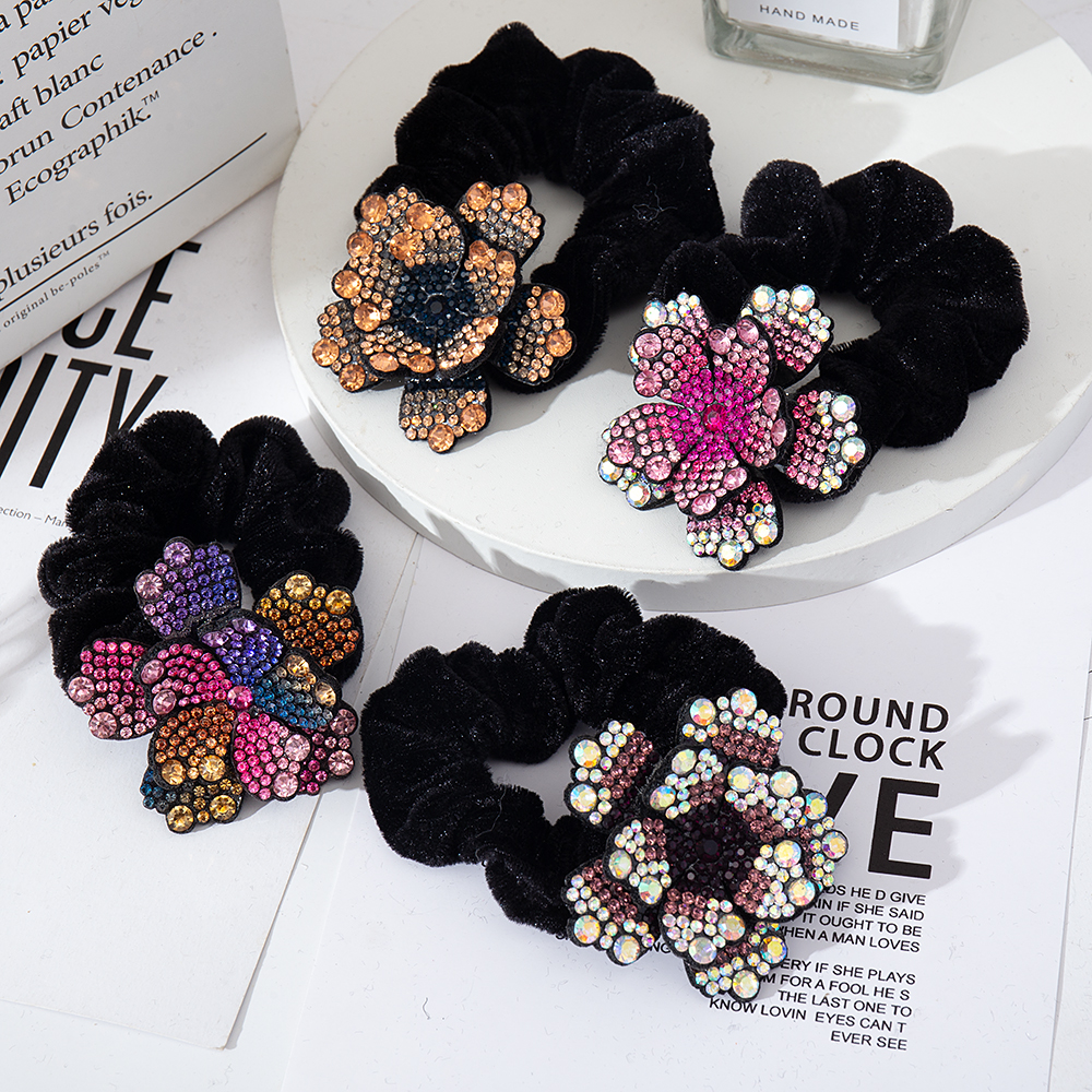 Women Rhinestone Scrunchies Ve – обзор и цена Hair Tie Velvet