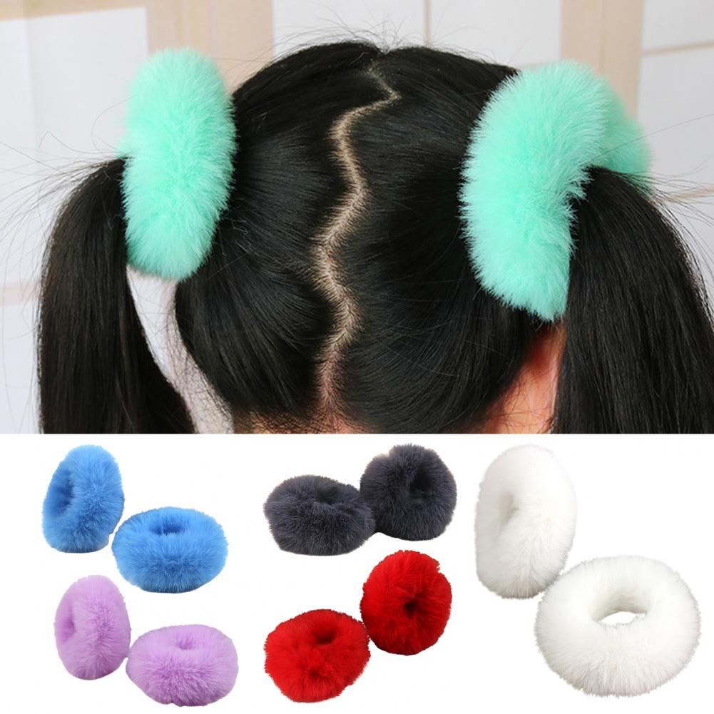 2Pcs Bright Color Hair Bands H – обзор и цена Hair Tie Velvet
