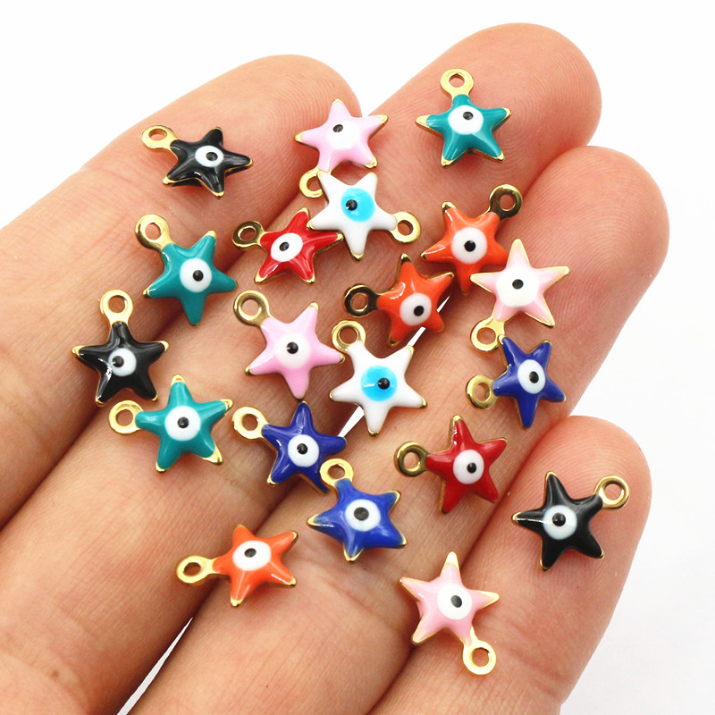 20pcs 10x8.5mm Enamel Evil Eye – обзор и цена Evil Eye Bracelet