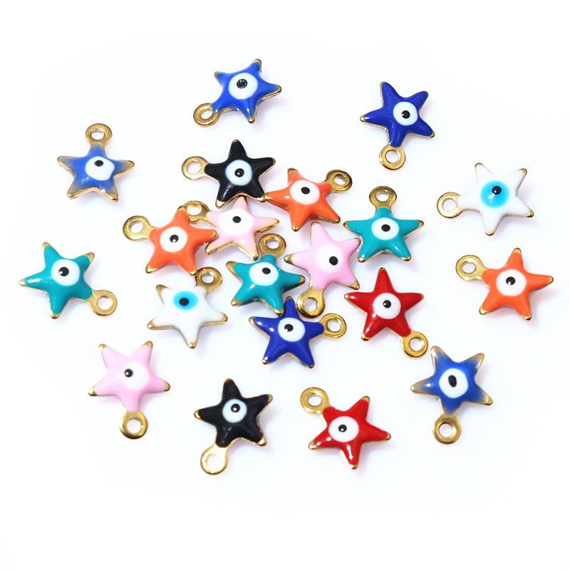 20pcs 10x8.5mm Enamel Evil Eye – обзор и цена Evil Eye Bracelet