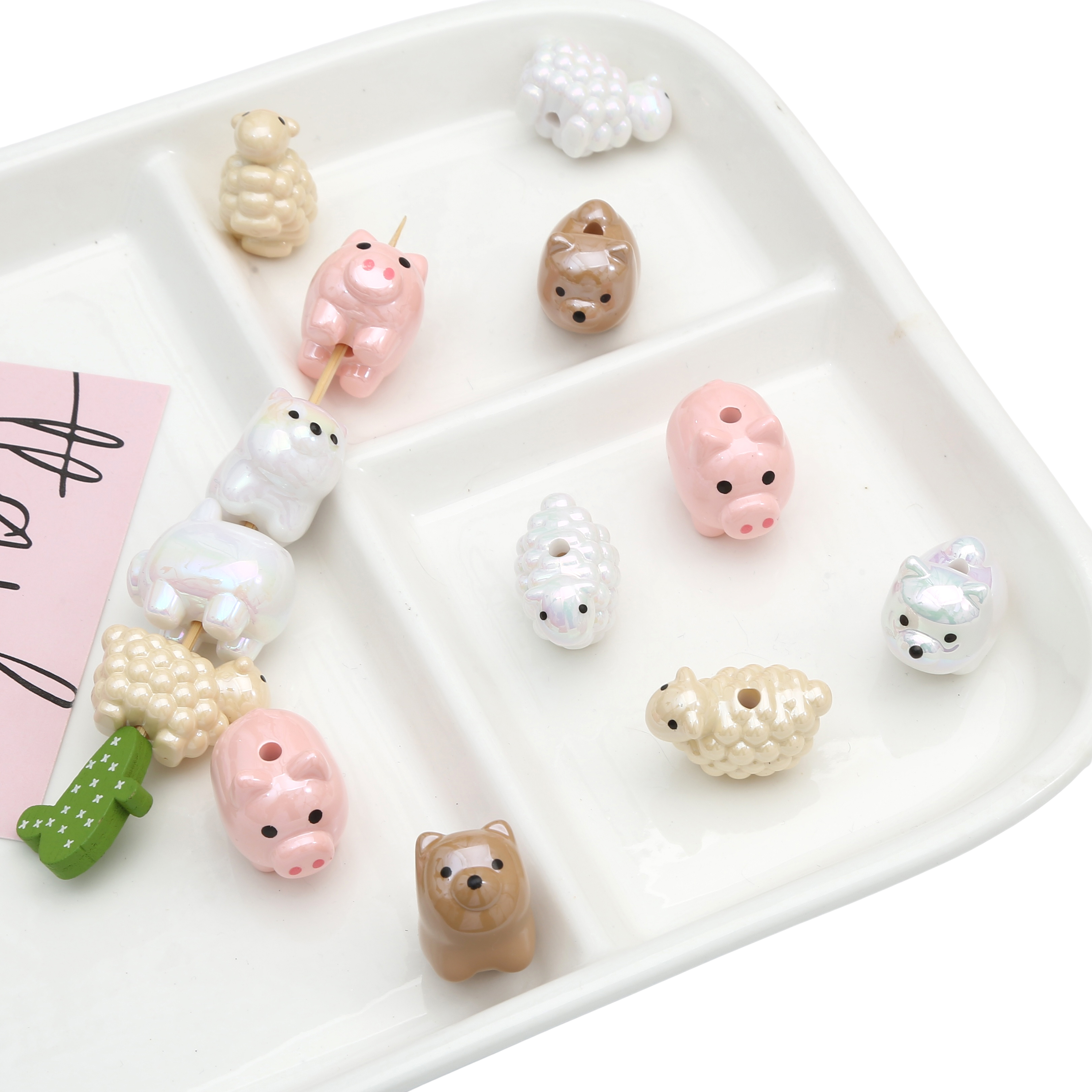 Acrylic Animal Beads Sheep Pig – обзор и цена Women Accessories For Hand
