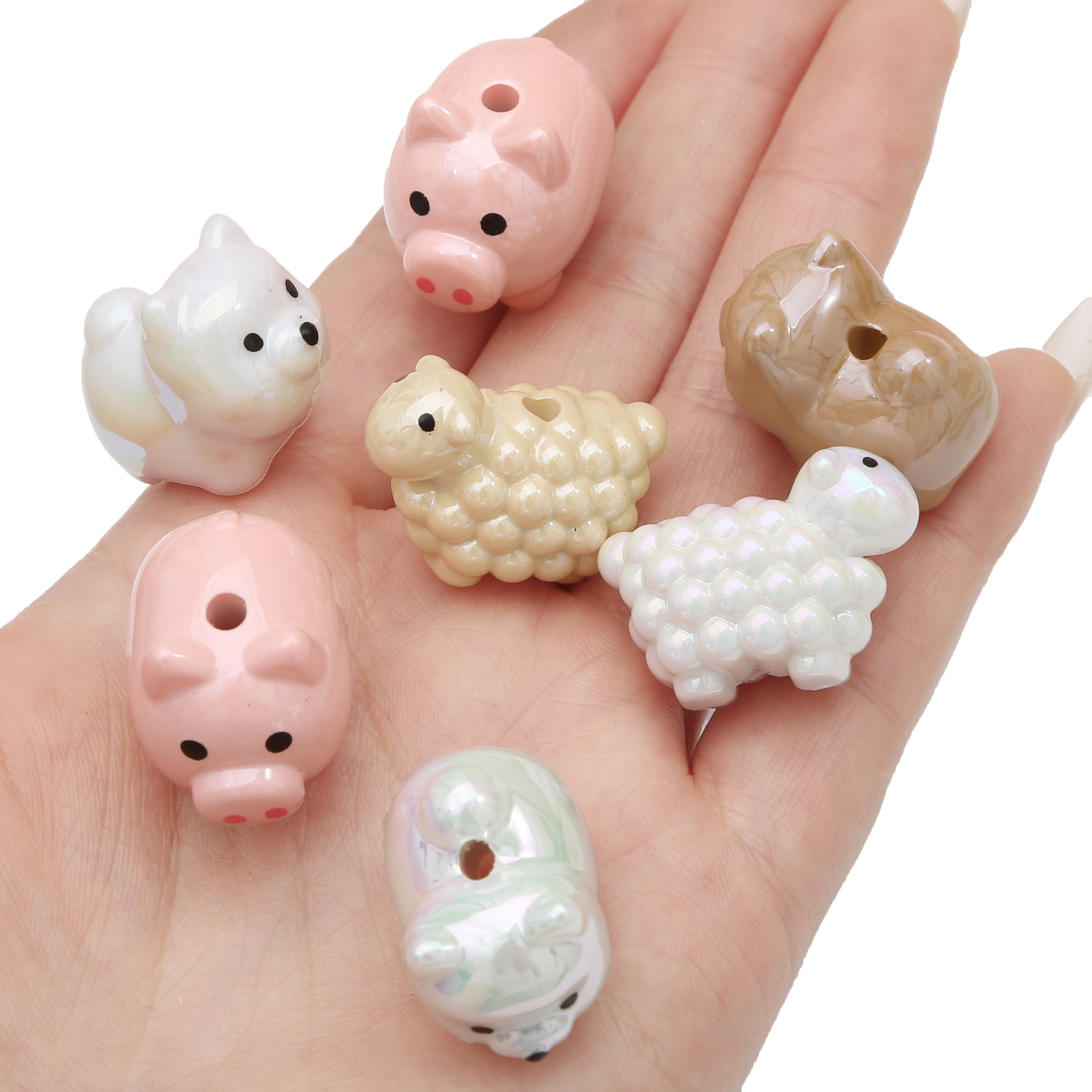 Acrylic Animal Beads Sheep Pig – обзор и цена Women Accessories For Hand