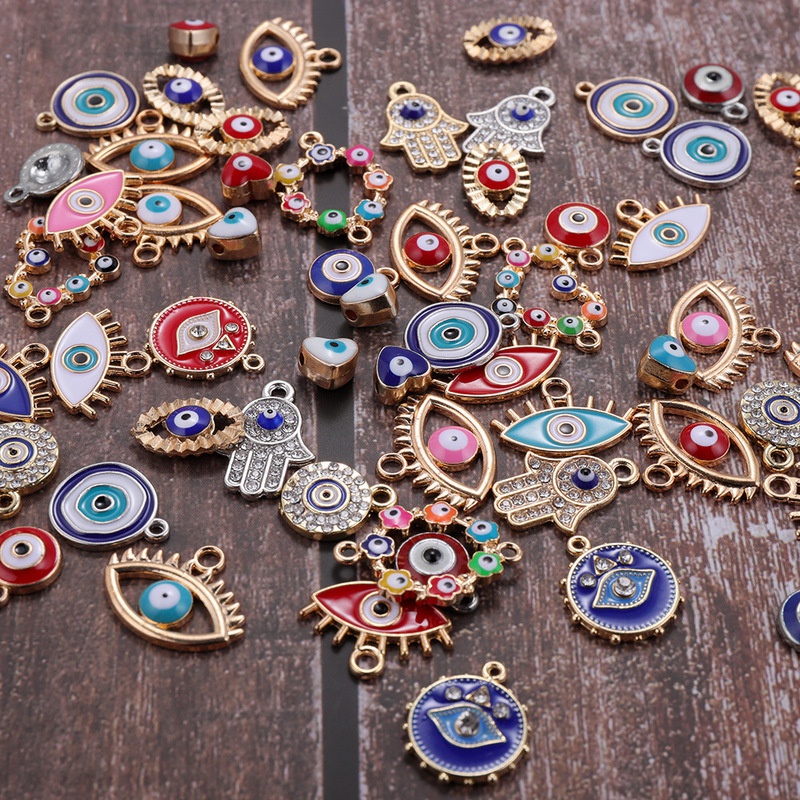 30pcs Mix Alloy Colored Enamel – обзор и цена Evil Eye Bracelet