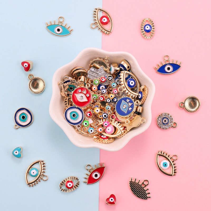 30pcs Mix Alloy Colored Enamel – обзор и цена Evil Eye Bracelet