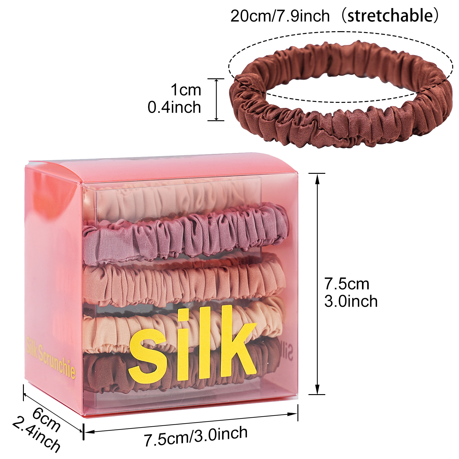 8PCS/Set 100% Pure Mulberry Si – обзор и цена Hair Tie Velvet
