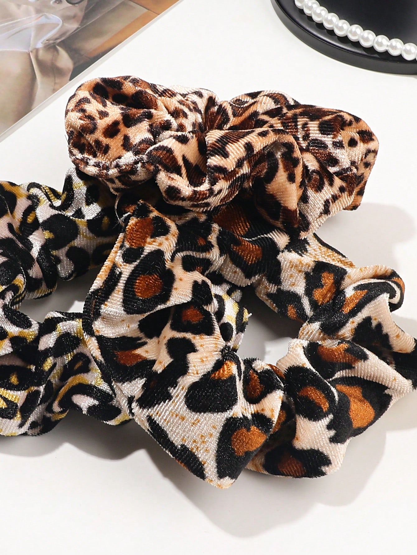3/6/12PCS Leopard Velvet and S – обзор и цена Hair Tie Velvet