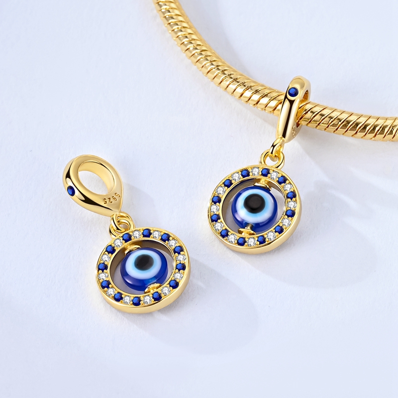 925 Sterling Silver Charm Bead – обзор и цена Evil Eye Bracelet