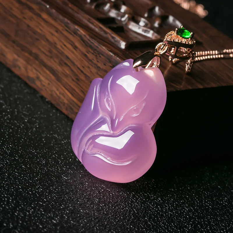 Natural Purple Agate Fox Penda – обзор и цена Women Accessories For Hand