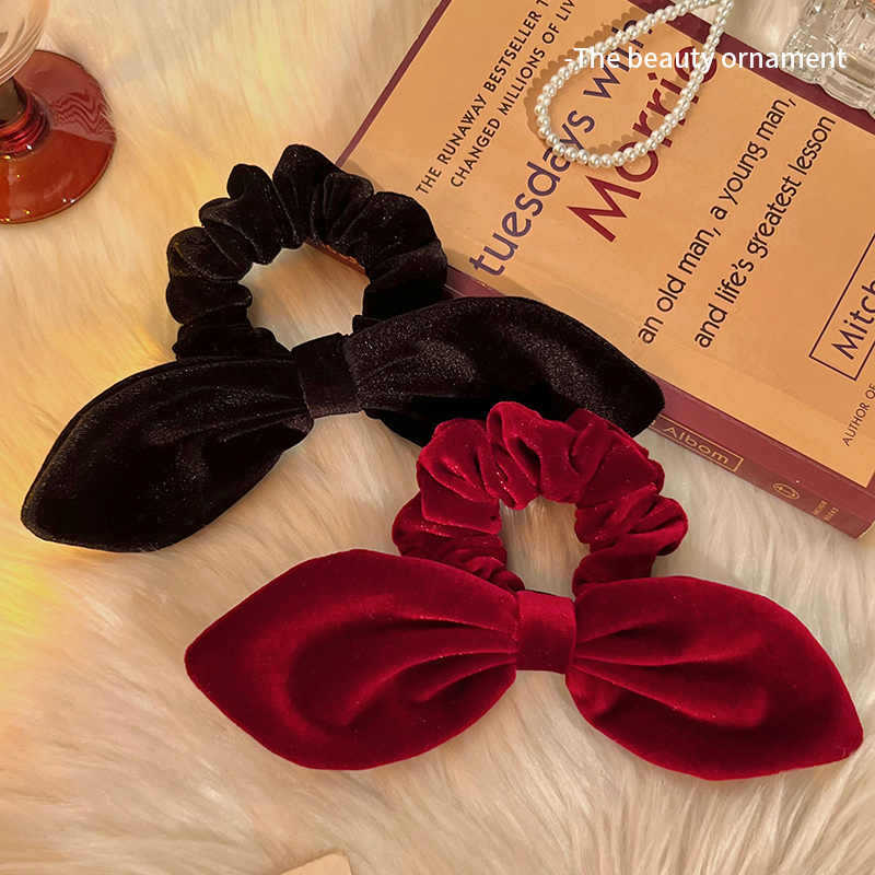 1pc Retro Velvet Rabbit Ear Bo – обзор и цена Hair Tie Velvet