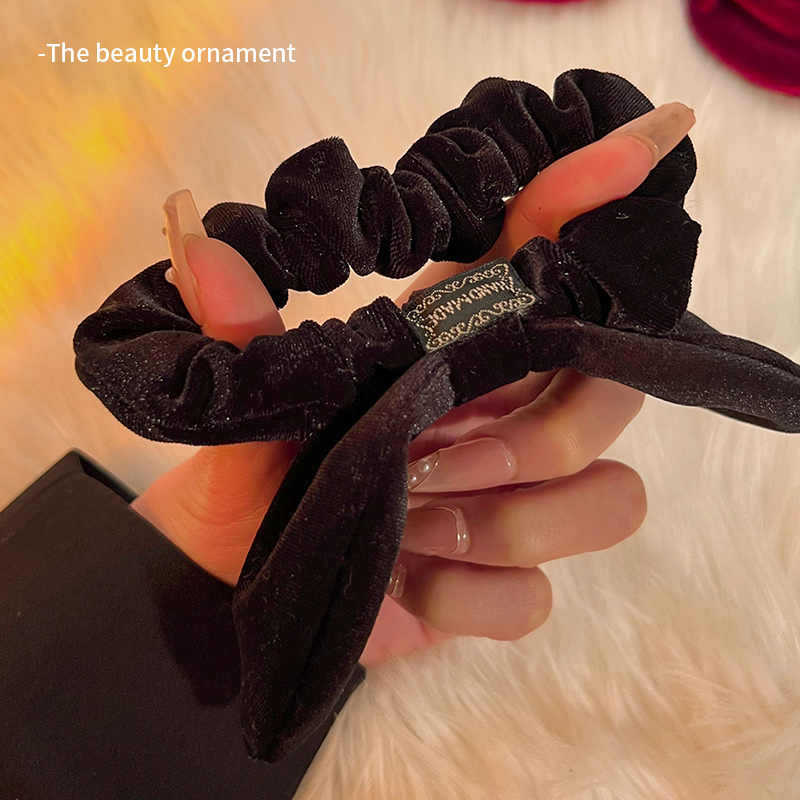 1pc Retro Velvet Rabbit Ear Bo – обзор и цена Hair Tie Velvet
