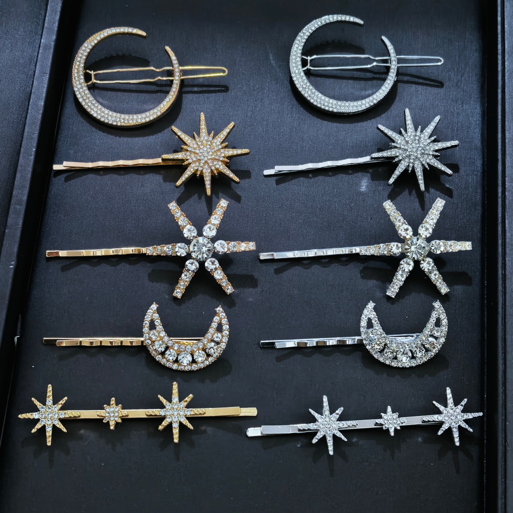 3/4 pcs set Crystal Star Hairp – обзор и цена Women Accessories Aesthetic
