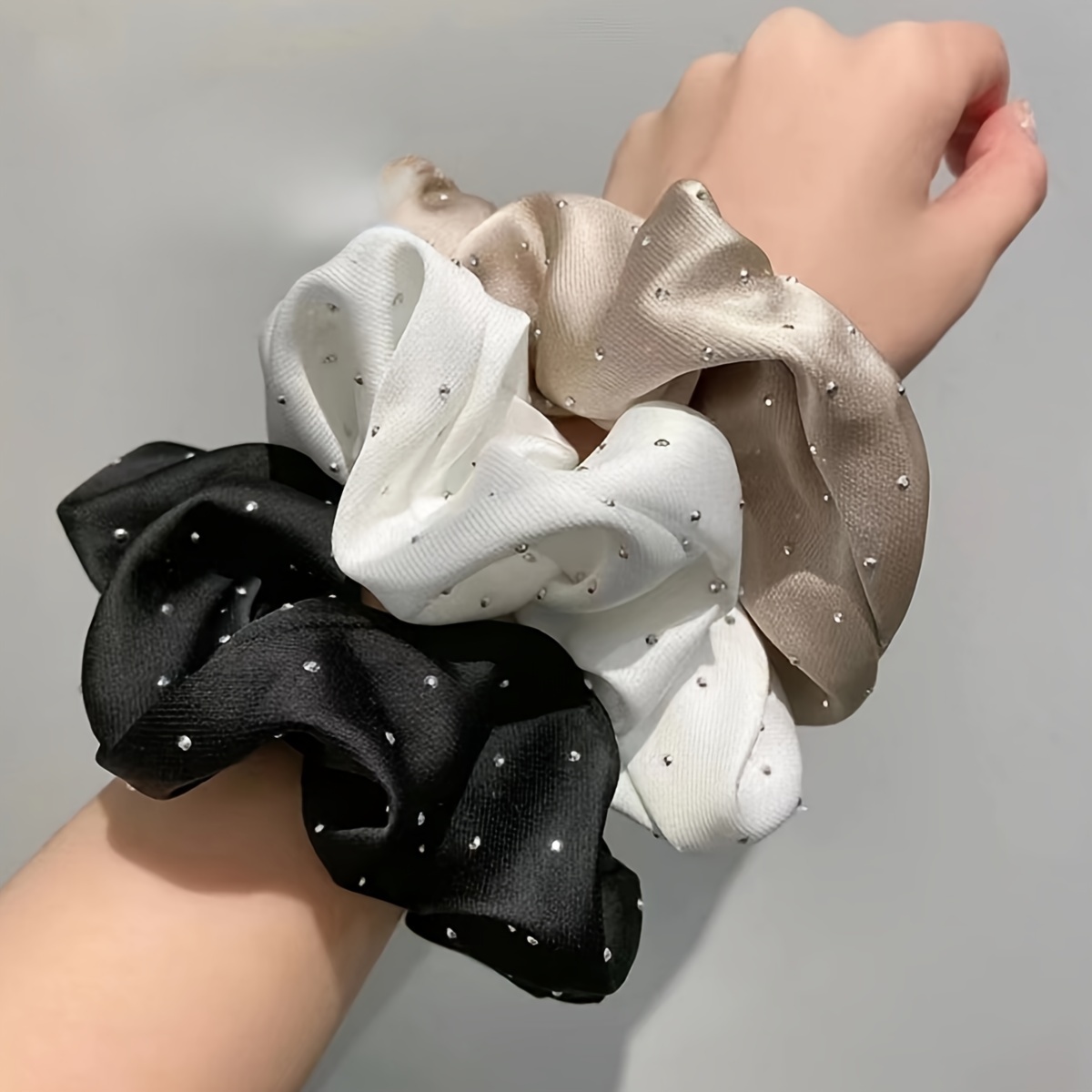 1/3PCS Satin Scrunchies With R – обзор и цена Hair Tie Velvet
