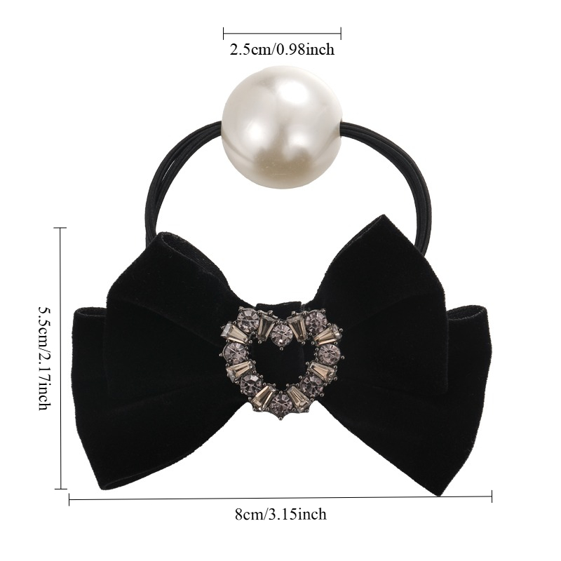 Retro Black Velvet Rhinestone  – обзор и цена Hair Tie Velvet