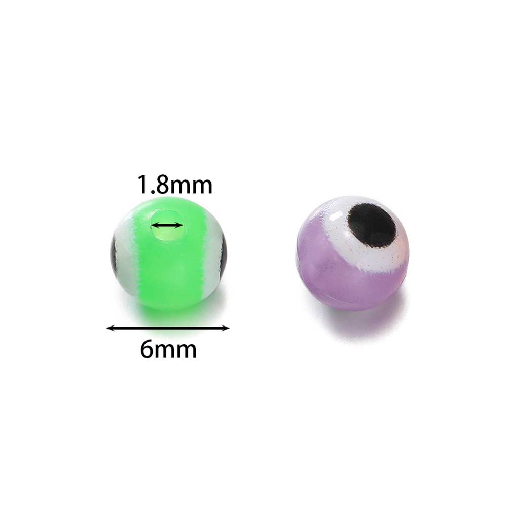 10pcs/lot 6mm Luminous Round B – обзор и цена Evil Eye Bracelet