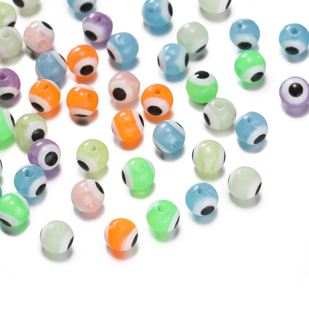 10pcs/lot 6mm Luminous Round B – обзор и цена Evil Eye Bracelet