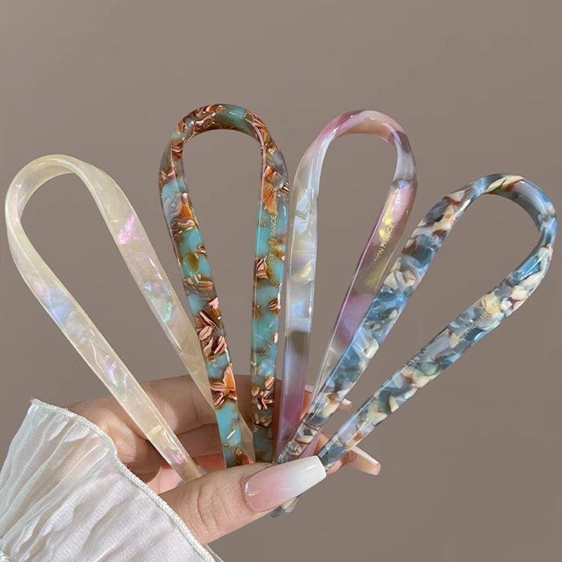 U-Shaped Hair Sticks Acetate A – обзор и цена Women Accessories Aesthetic