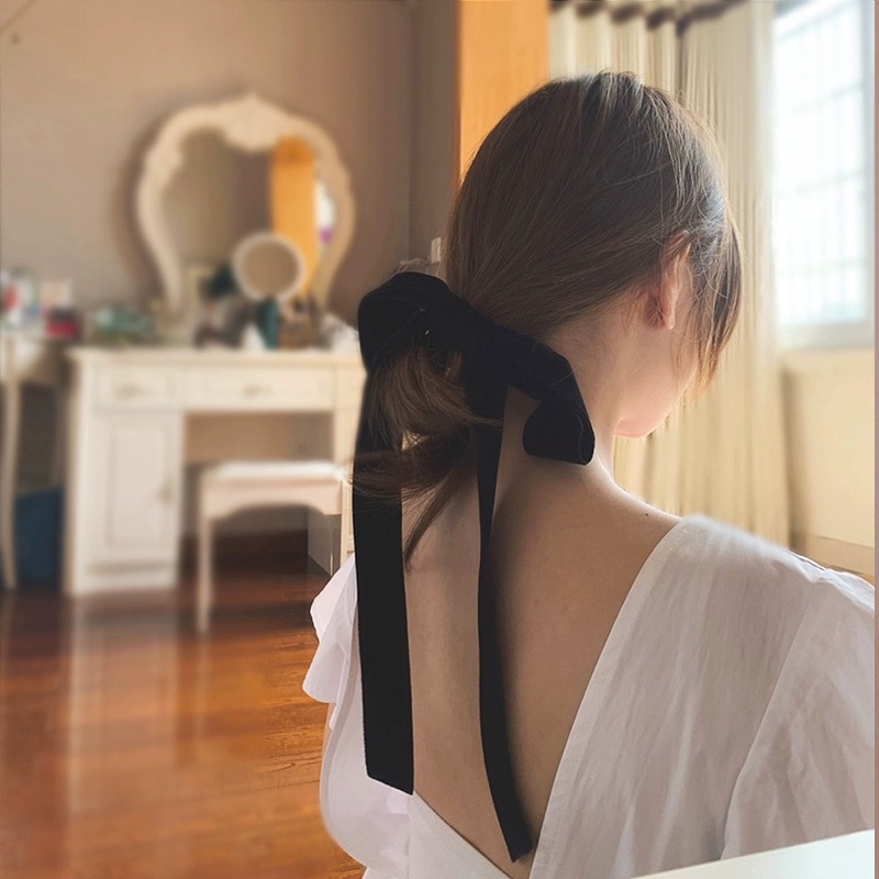 French lazy ribbon velvet hair – обзор и цена Hair Tie Velvet
