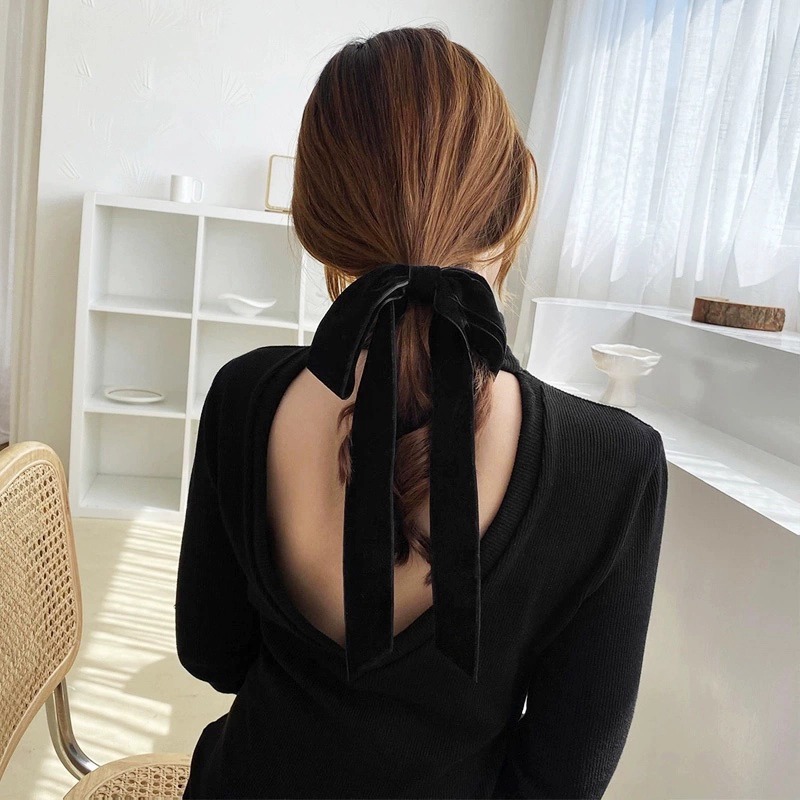 French lazy ribbon velvet hair – обзор и цена Hair Tie Velvet