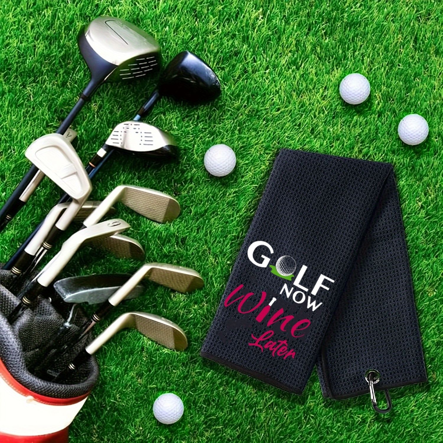 Golf Now Wine Later Golf Towel – обзор и цена Women'S Golf Accessories