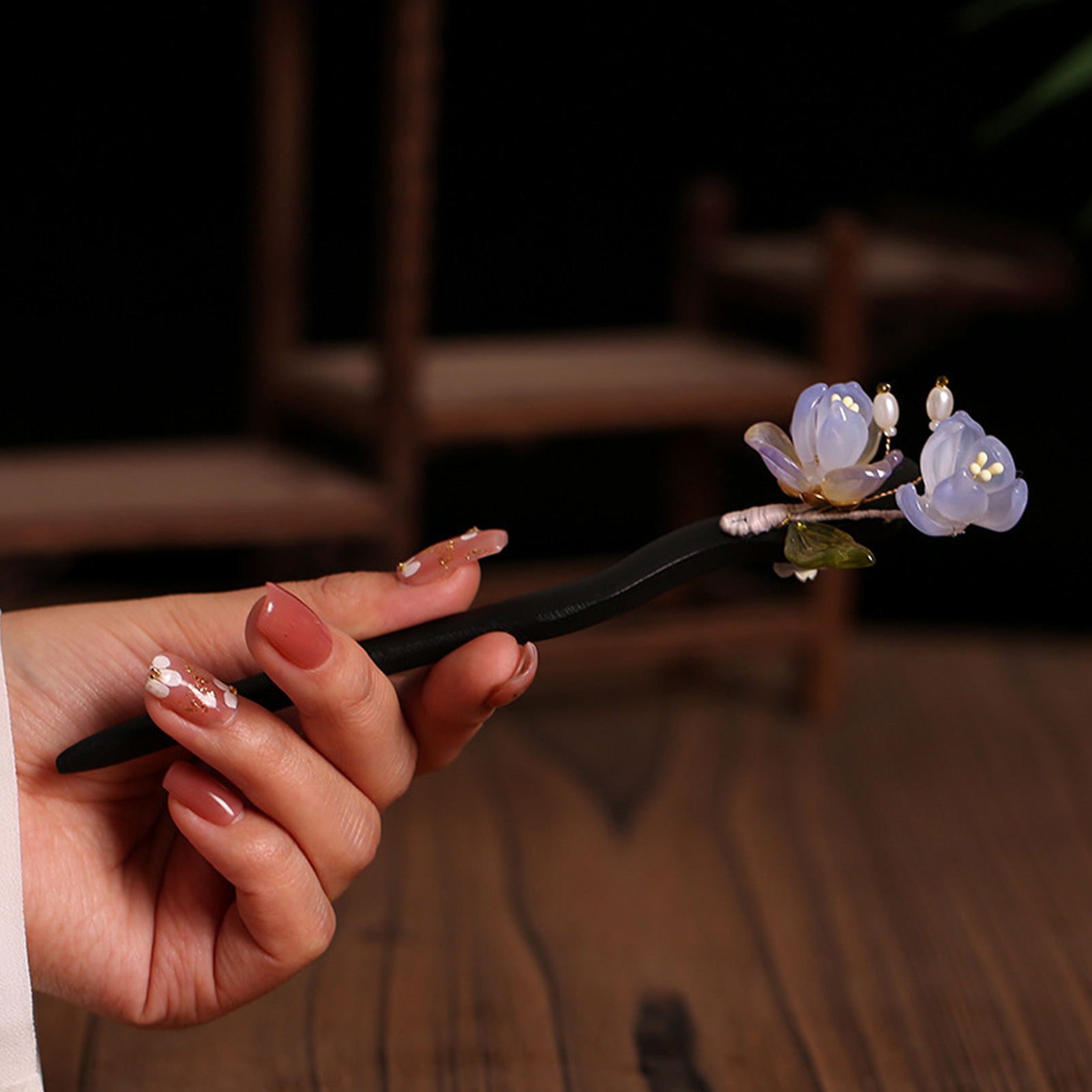Vintage Wooden Flower Hairpin  – обзор и цена Women Accessories Aesthetic